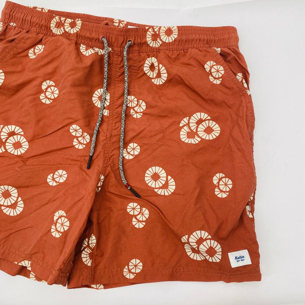 Katin‎ orange floral swim trunks